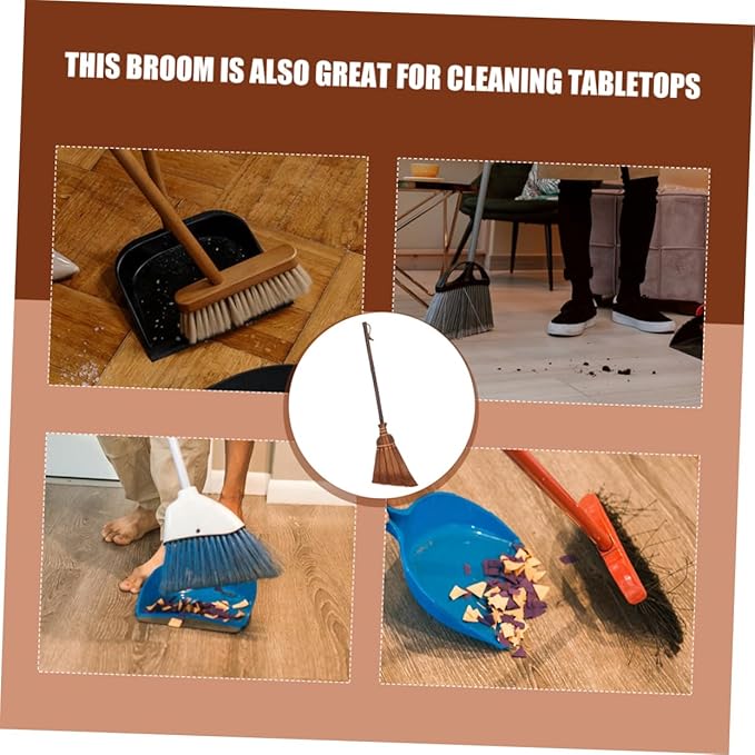 2pcs Mini Hand Broom Set for Boys and Girls Boy Girl Broom for Toddlers
