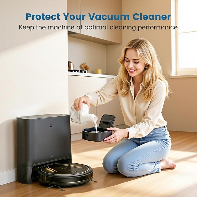 Floor Cleaning Solution Compatible with eufy Omni C20 X8 Pro X10 Omni G series L Series Robot Vacuums Dilution Ratio 1:200 473 ml /15.99 fl oz for Multi-Surface Hard Floor(2 Bottles)