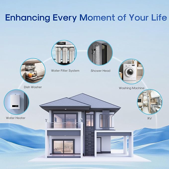 ICEPURE 10X4.51 Microns Whole House Sediment Activated Carbon Water Filter Compatible with Dupont WFHDC8001EP SeriesEPM SeriesCB-BB-10 GE FXHTC GXWH40L GXWH35F GNWH38S CTO10BB1PACK