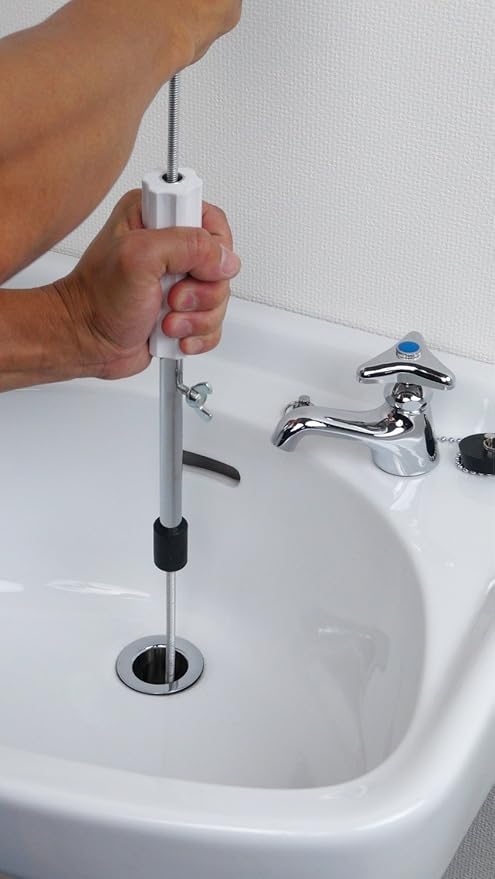 Kakudai 6048 Pipe Cleaner with Brush 9.8 ft (3 m) for Cleaning Drain Pipes