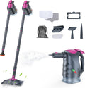 ScrubWiz Steam Cleaner 10-in-1 Detachable Steam Mop Handheld Steamer for Kitchen Floor Tiles Window BBQ Grill Gray