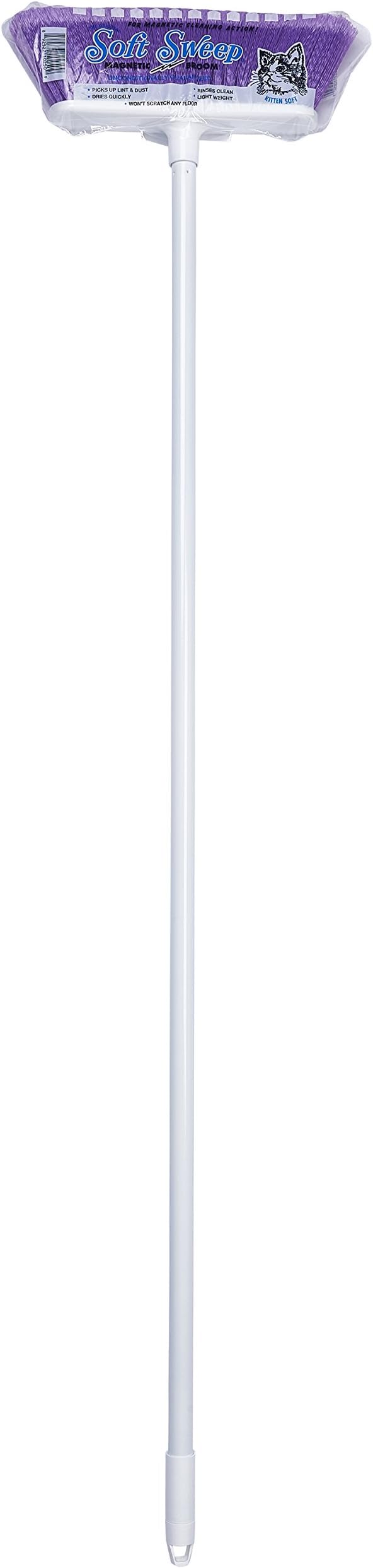 The Original Soft Sweep Magnetic Action Broom - 4 Brooms - Purple Pink Blue Yellow