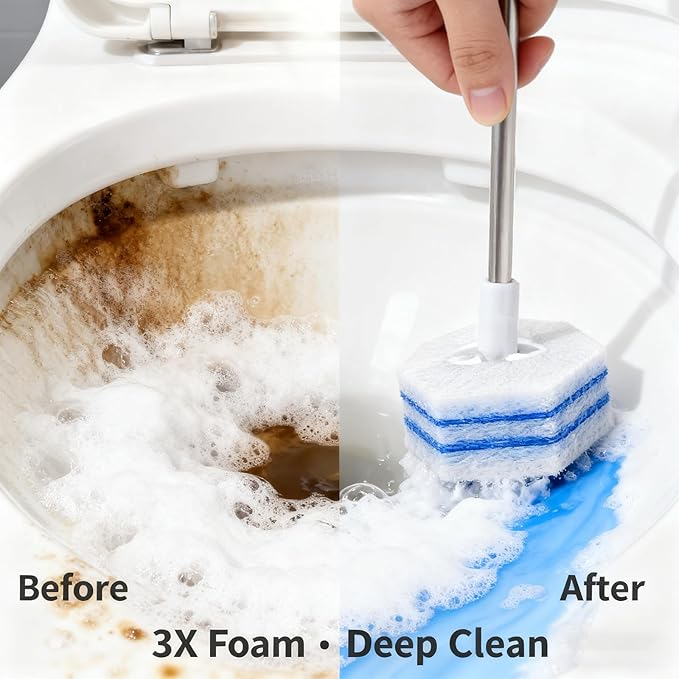 100pcs Toilet Wand Refills Compatible with Clorox | Disposable Replacement Brush Heads for Effortless Cleaning (No Handle Included)