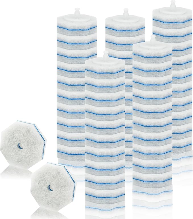 50PC Toilet Bowl Wand Refills Disposable Toilet Brush Heads Wall Mounted Scrubber Refill Cleaner Refill Pads with Most Brushes for and Bathroom Cleaning