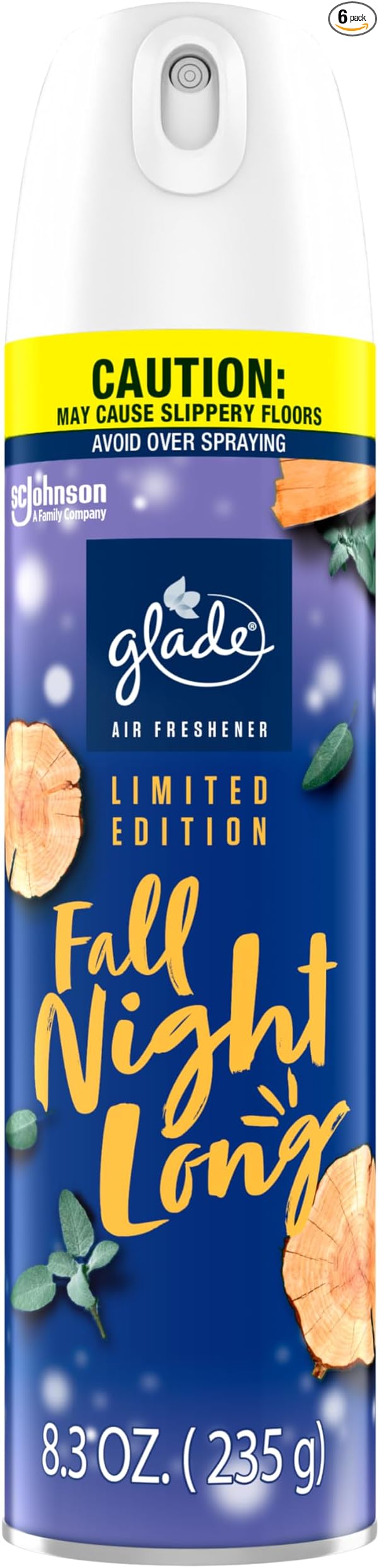 Glade Air Freshener Room Spray Fall Night Long 8.3 oz 6 Count