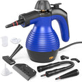 COSTWAY Handheld Steam Cleaner 1050W Portable Household Steamer with 9 Accessories 12 oz Water Tank Multipurpose Pressurized Steam Cleaning Machine for Floor Window Grease Grime (Blue)