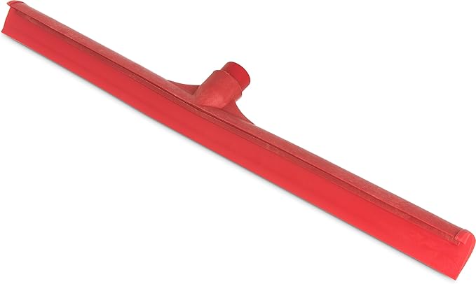 SPARTA 3656805 Plastic Floor Squeegee Shower Squeegee Heavy Duty Squeegee With Rubber Blade For Windows Glass Shower Doors Floors Windshields 24 Inches Red (Pack of 6)