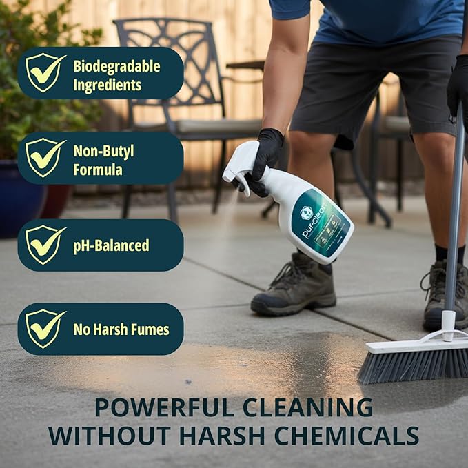 EvaClean PurClean All Purpose Cleaner – Ready to Use 2-Pack Spray Bottles 32 FL Oz. Each Biodegradable Degreaser For Hospitals Hotels Schools Daily Use Mop Spray Wash Lemon Scent
