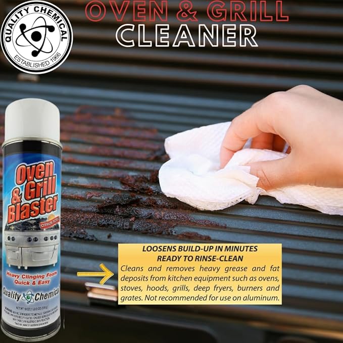 Quality Chemical Oven &amp Grill Blaster- Heavy-Duty - Fast Acting &amp Easy to Use - Degreaser/Heavy Duty Oven Cleaner - Best Oven Cleaner - Made in USA - 18 Oz (Pack of 1)