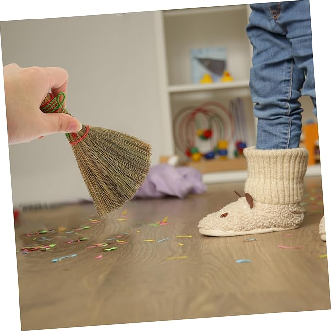 FRCOLOR 10pcs Cleaning Supplies Desk Dust Broom Small Manual Broom Desktop Cleaning