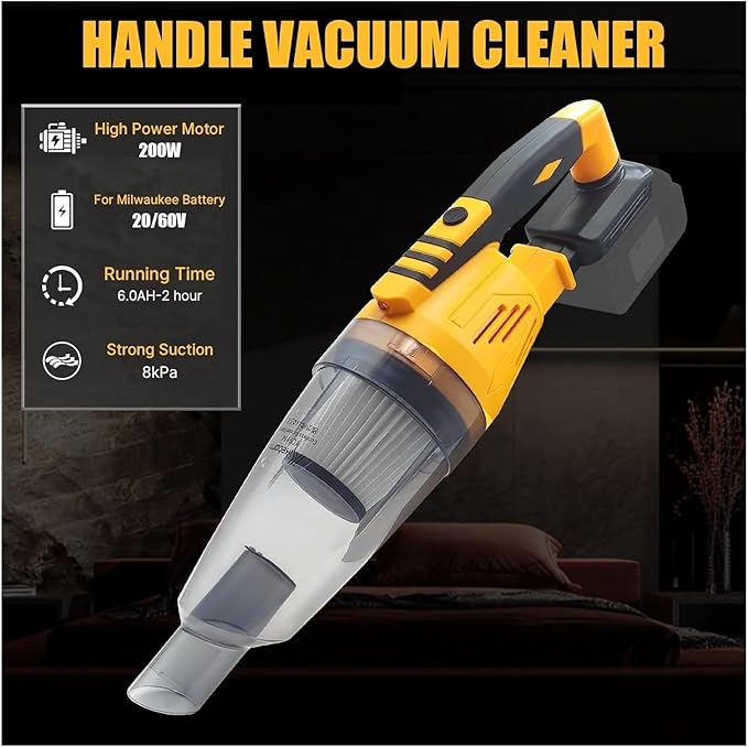 Cordless Vacuum Cleaner - Compatible with DeWALT 20V/18V Battery 2-in-1 Lightweight Stick Vacuum with 2 Modes Powerful Suction