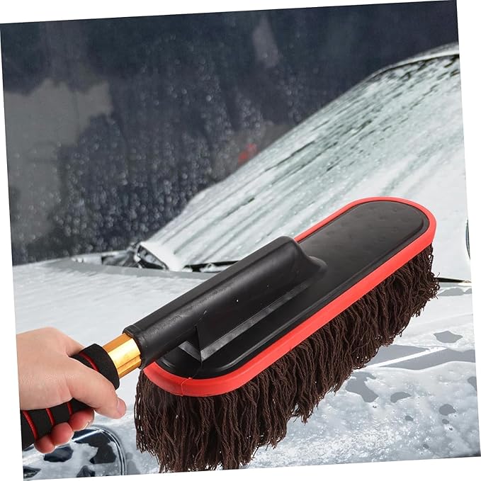 Car Wash Mop with Telescopic Handle Soft Brush for Auto Detailing Retractable Brush for Sweeping