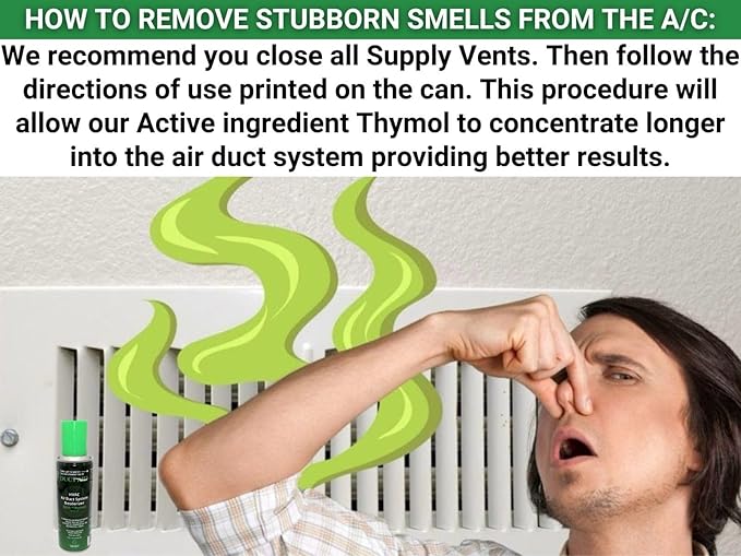 Air Freshener for HVAC Systems Commercial Residential &amp Cars| Made with Thyme extract natural Plant based | Now available in a Concentrated Formula for maximum effectiveness (Pack 4)