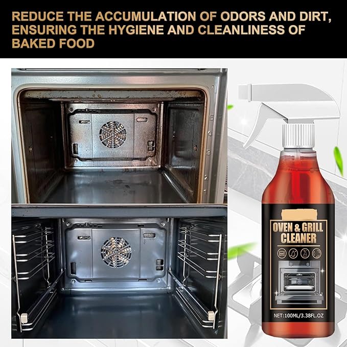 Oven Grill Foam Cleaner - Heavy Duty Degreaser &amp Deodorizer For Ovens Removes Grease Odors &amp Stains Effortlessly(3PCS)