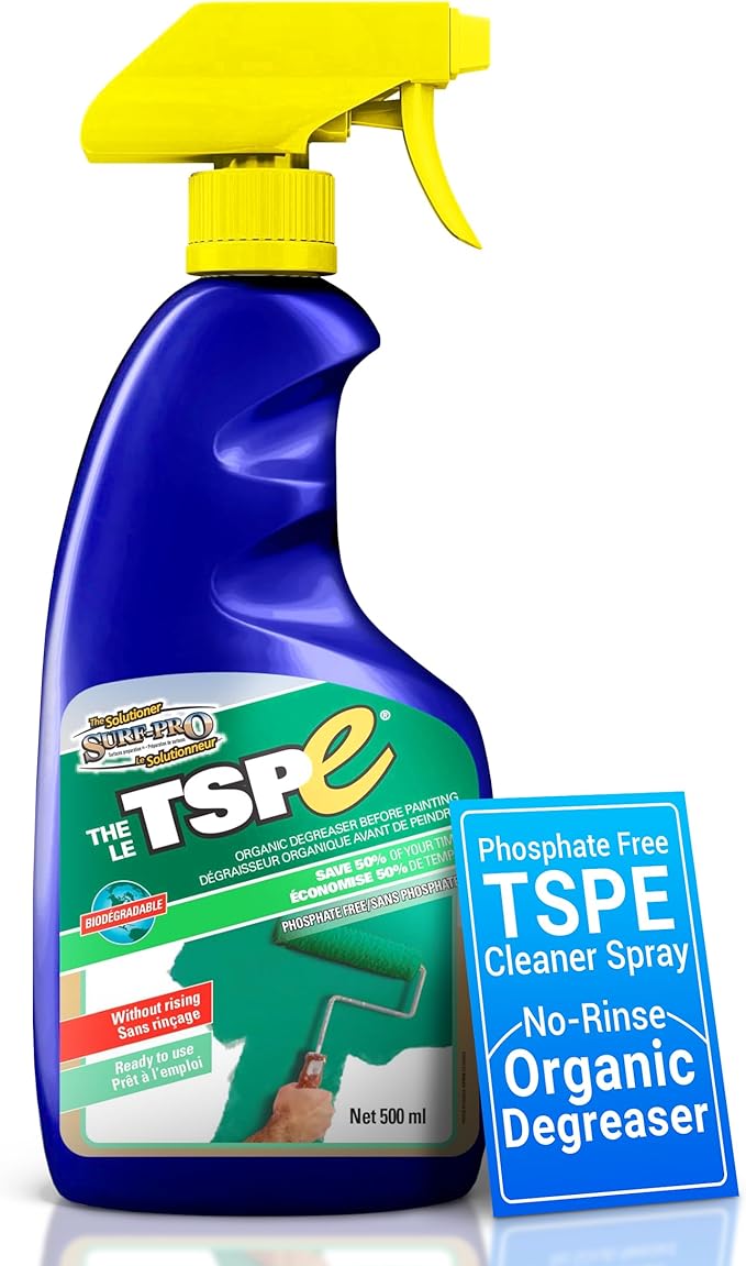 TSPE Cleaner Spray – 500ml Eco-Friendly No-Rinse Degreaser for Walls Wood Cabinets &amp Paint Prep – Phosphate-Free TSP Alternative – Biodegradable Septic Safe Non-Toxic Cleaning Solution