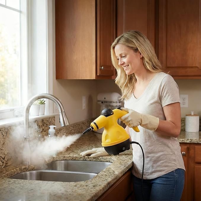 Portable Steam Cleaner1250W High Pressure Fast Heating Multi-Purpose Steamer | Grout Floor Handheld Steam Cleaner - for Car Kitchen Upholstery Window Auto Dirt Grease Cleaning
