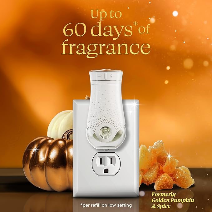 Glade PlugIns Refills Air Freshener Pumpkin &amp Ginger Scented and Essential Oils for Home and Bathroom 0.67 Fl Oz 10 Count