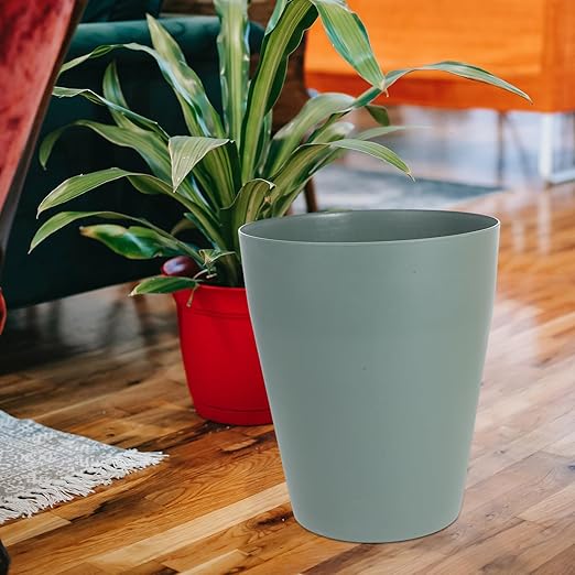 3Pcs Small Lidless Trash Can Plastic Wastebasket Rubbish Storage Bin for Home Office Bedroom Open Top Garbage Bucket in Green Pink Yellow Colors