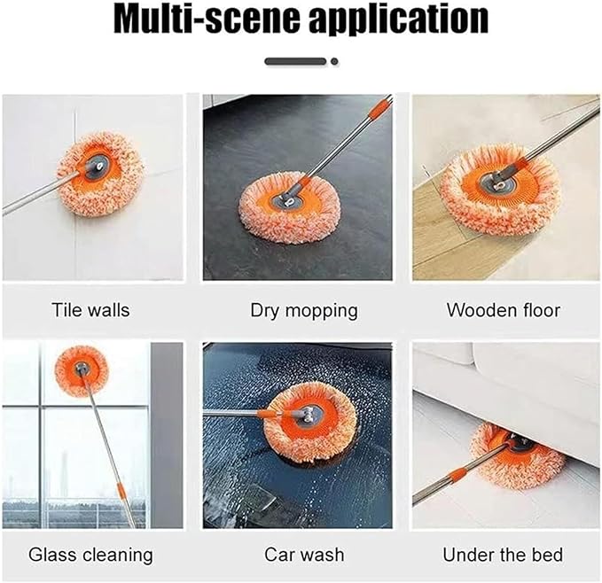 360° Rotatable Adjustable Mop with Retractable Long Handle - 2025 Upgraded Design (1 Set)(1 Set)