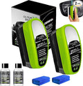 Clear Vision Glass Cleaner Windshield Cleaner 2025 Upgrade 2.0 Glass Cleaner Reusable Rain and Fog Cleaning Glass Brush (2 Green)