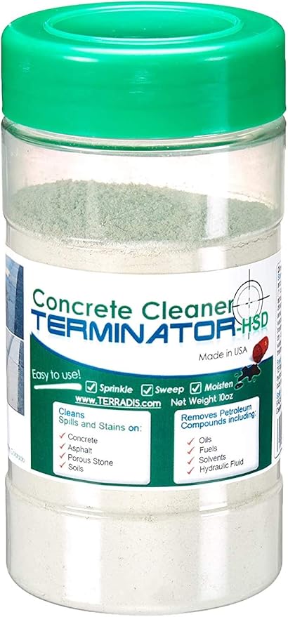 Concrete Oil Stain Remover Eco-Friendly Bio-Remediates and Removes Oil &amp Grease Stains on Concrete and Asphalt Driveways Garages Pavers Patios Parking Lots and Streets(10 Oz)