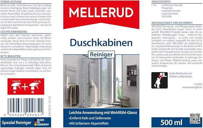 MELLERUD Shower Cubicle Clean and Care â€“ 500ml