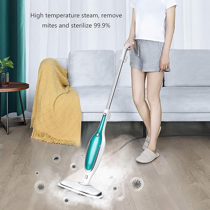 Multifunctional Electronic Mop 1200W Handheld Steamer Floor Mop And Carpet Cleaning Machine Used for Living Room Bedroom Dining Room Carpet Green