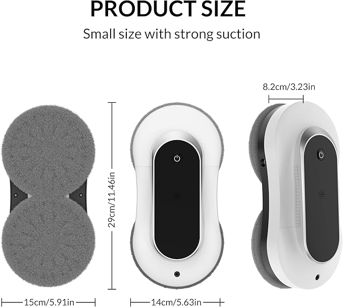 Automatic Window Cleaner Robot With Dual Water SpraySmart Window Cleaning Washer Machine With 3000pa Suction&ampAI Path PlanningPerfect Windows Cleaning Robot For HighRise Windows Tiles And Glass