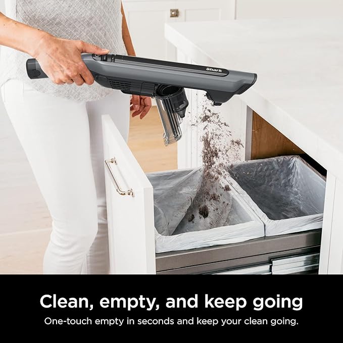 Shark WANDVAC System Pet Ultra-Lightweight Powerful Cordless Stick Vacuum with Charging Dock WS642 Grey