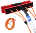Water Fed Pole Kit Water Fed Brush Water Fed Cleaning System Aluminum Outdoor Window Cleaner with 20M Water Hose Cleaning Tool for Window Glass Solar Panels(39FT/12M)