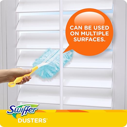 Swiffer Refill Dusters Dust Lock Fiber Light Blue Unscented 10/Box 4 Box/Carton