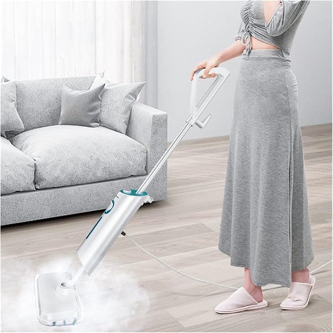 Wet Dry Vacuum Cleaner Steam Cleaner Mop Electric Handheld Household High Temperature Sterilization Cleaner Sweep Machine for Floor Cleaning Mop Floor Cleaning (White Lampshade Medium)