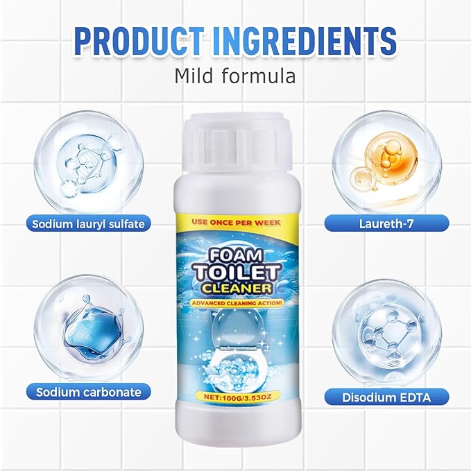 New Foam Toilet Cleaner Powerful Toilet Bowl Cleaner Advanced Bathroom Cleaner for Home Powerful Instant Bowl Cleaners for Toilets Squatting Pans (3)