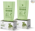 SUPERBIO 13 Gallon Flat Top Compostable Food Waste Bags 50 Count 2 Pack 49.2L 0.87 Mil ASTM D6400 BPI and OK compost INDUSTRIAL
