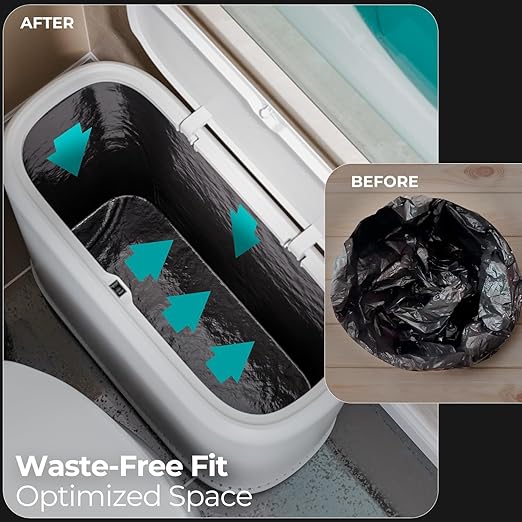 CTIME Small Bathroom Trash Can - Bathroom Garbage Can with Lid and Odor-Lock Seal | Waterproof - OneTouch Press for RV Kitchen Office (3 Gal)