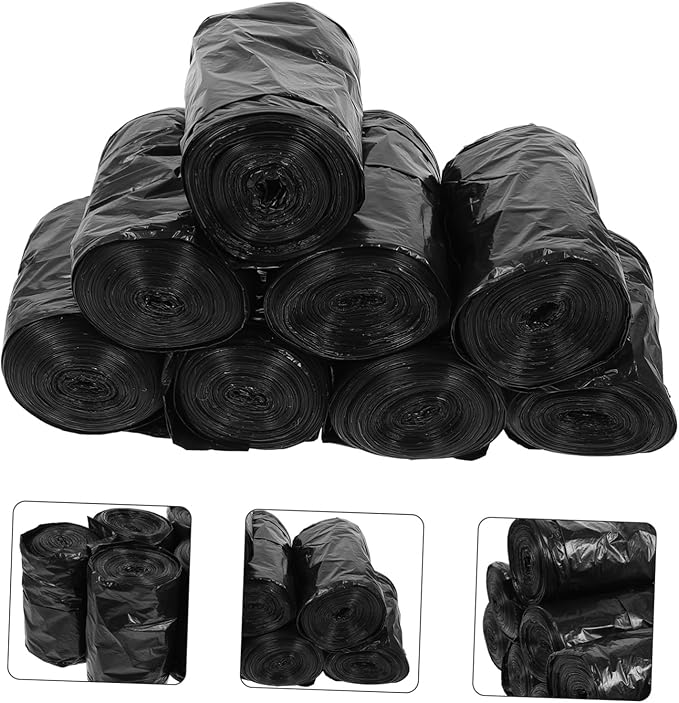 200Pcs Thickened Biodegradable PE Trash Bags for Bathroom Toilets Disposable Portable Garbage Liners with Rubbish Pouches for Home and Travel