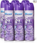 Wizard Double Action Smoke Odor Neutralizer &amp Air Freshener Eliminates Smoke Smell &amp Odors Freshens Air Long-Lasting Scent 6-Pack of 12oz Sprays lavender (pack of 6)