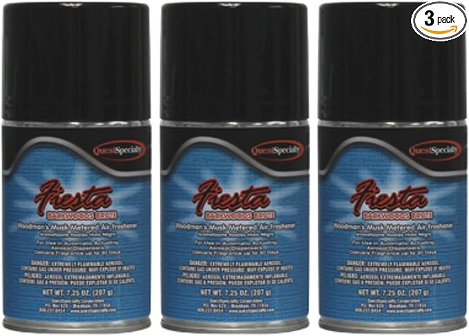 Quest 3662 FIESTA BACKWOODS BRUTE Metered Air Freshener (3 Pack) Works in all metered dispensers