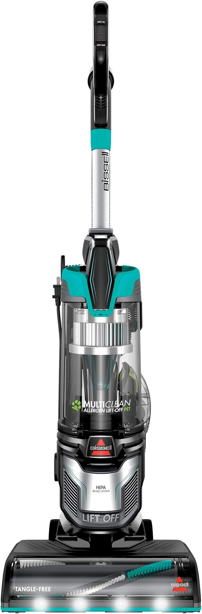Bissell 2998 MultiClean Allergen Lift-Off Pet Vacuum with HEPA Filter Sealed System Lift-Off Portable Pod LED Headlights Specialized Pet Tools Easy Empty Dirt Tank