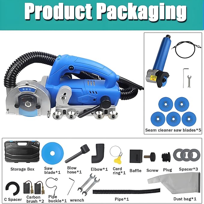 Powerful 1200W Electric Tile Joint Cleaning Machine - Dustless Crevice Cleaner for Household Porcelain Floor Tiles and Grout Seams