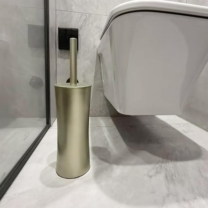 Vince Camuto Toilet Bowl Brush with Holder Durable Bathroom Cleaning Tool Modern Design for Easy Toilet Maintenance Bathroom Cleaner Brush for Efficient Cleaning and Hygiene
