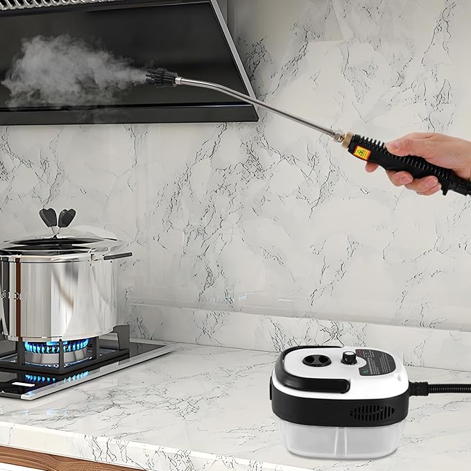 Handheld Steam Cleaner 2500W 110V Portable Pressurized Steamer with 6 Gears Adjustment High Temp Portable Cleaning Machine for Tile Couch Carpet Car