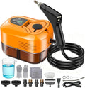Steam Cleaner for Home &amp Car - 1800ML Water Tank 15s Heat-Up Portable Steamer for Cleaning 6 Level Handheld Steam Cleaner for Car Detailing with 17 Accessories for Furniture Grease Carpet Grou