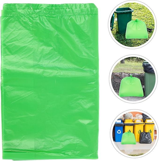 50pcs Thickened Plastic Trash Bags Large Capacity Tear-resistant Garbage Liners for Kitchen Bathroom Wastebaskets PE Material Multipurpose Wastebasket Bags