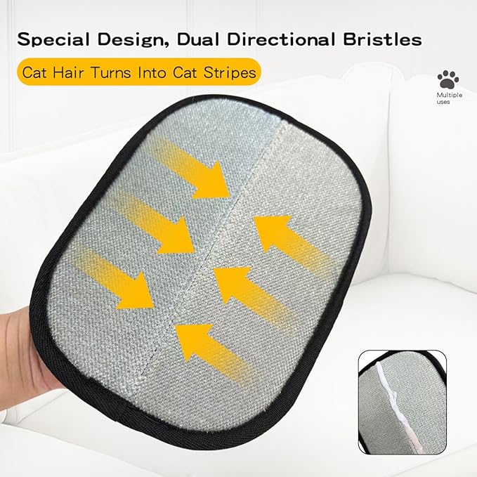 Pet Hair Remover Gloves for Cats &amp Dogs: New Upgrade Electrostatic Grooming Washable Reusable Cats &amp Dogs Hair Removal Gloves for Clean Couch Carpet Furniture Clothes Car Seat