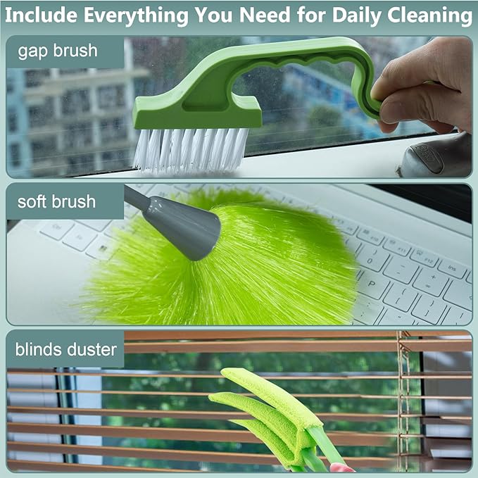 15 Foot Dusters for Cleaning Duster with Extension Pole 7-15ft Microfiber Feather Duster Used for Cleaning Ceiling Fan High Window Blinds Shutters Sofa Cobweb Duster for Home (14 PCS)