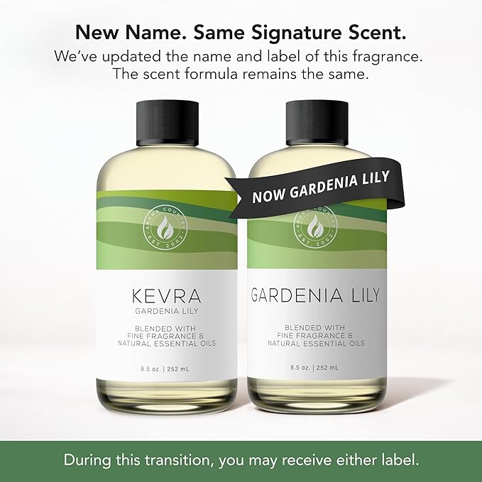 Aroma Country Gardenia Lily Diffuser Oil - Luxury Essential Oils for Diffuser Refill &amp Air Freshener Room Spray - Long-Lasting &amp Natural Home Fragrance Scented Oil for Diffusers (8.5 Fl. oz)