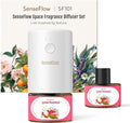 SF101 Pro Plug In Air Freshener Waterless Essential Oil Diffuser Non-Toxic Aroma Diffuser Adjustable 120-Day Natural Scent Mist Covers 1000 Sq Ft- Free 30ml Lychee Rosewood