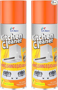 Liapu 2PCS All Purpose Cleaner Heavy Duty Degreaser Cleaner Spray Lemongrass Scent Oven Cleaner Clean Up Kitchen Oil Stains Cleaning Tools For Stove Top &amp Induction Cooktop and Grill