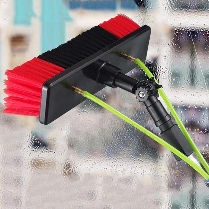 Window Cleaning Brush Window Cleaning Window Cleaner Kit Water/Hose Fed Pole Cleaning Tool for Window Glass Solar Panel - 10m 10m (12M)